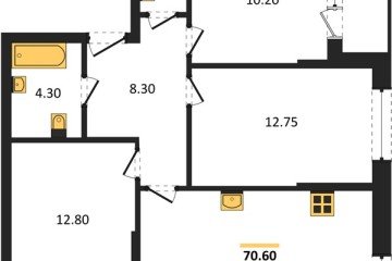 Фото №1: 3-комнатная квартира 70 м², 2/16 эт. - Краснодар, мкр. Догма Парк,