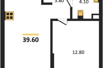 Фото №1: 1-комнатная квартира 39 м², 8/16 эт. - Краснодар, мкр. Догма Парк,