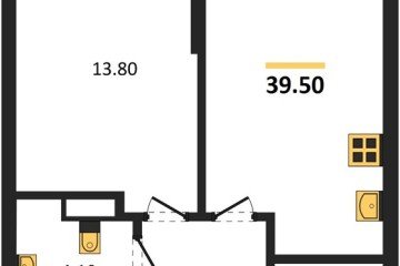 Фото №1: 1-комнатная квартира 39 м², 9/16 эт. - Краснодар, мкр. Догма Парк,