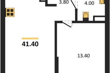 Фото №1: 1-комнатная квартира 41 м², 16/16 эт. - Краснодар, мкр. Догма Парк,