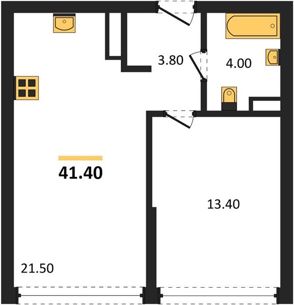 Фото №1: 1-комнатная квартира 41&nbsp;м², 16/16&nbsp;эт. - Краснодар, Прикубанский внутригородской округ, Прикубанский внутригородской округ, Догма Парк, мкр. Догма Парк