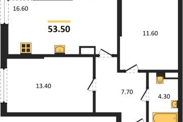 Фото №1: 2-комнатная квартира 53 м², 14/16 эт. - Краснодар, мкр. Догма Парк,