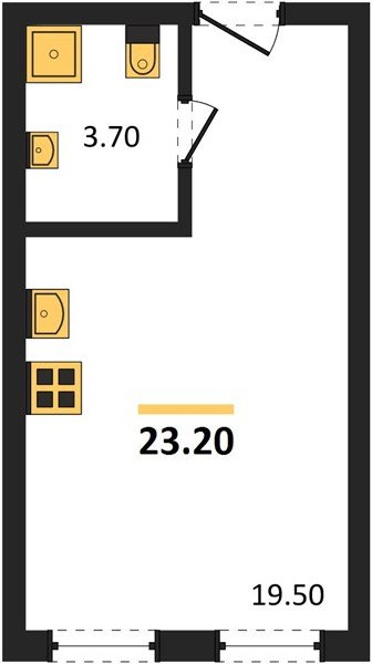 Фото №1: Студия 23&nbsp;м², 2/16&nbsp;эт. - Краснодар, Прикубанский внутригородской округ, мкр. Догма Парк