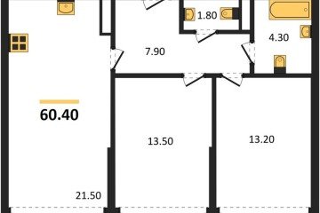 Фото №1: 2-комнатная квартира 60 м², 16/16 эт. - Краснодар, мкр. Догма Парк,