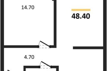 Фото №1: 1-комнатная квартира 48 м², 2/16 эт. - Краснодар, мкр. Догма Парк,