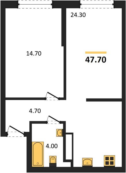 Фото №1: 1-комнатная квартира 47&nbsp;м², 10/16&nbsp;эт. - Краснодар, Прикубанский внутригородской округ, мкр. Догма Парк