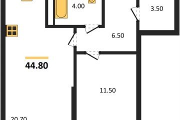 Фото №1: 1-комнатная квартира 44 м², 16/16 эт. - Краснодар, мкр. Догма Парк,