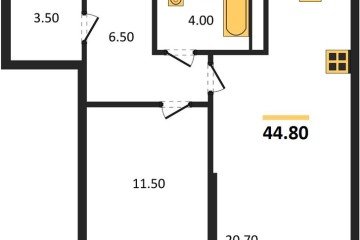 Фото №1: 1-комнатная квартира 44 м², 16/16 эт. - Краснодар, мкр. Догма Парк,