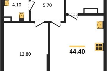 Фото №1: 1-комнатная квартира 44 м², 8/16 эт. - Краснодар, мкр. Догма Парк,