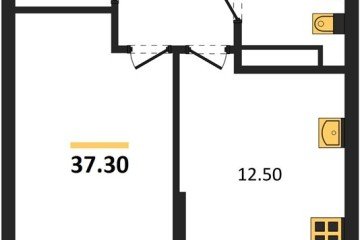 Фото №1: 1-комнатная квартира 37 м², 13/16 эт. - Краснодар, мкр. Догма Парк, ул. Марины Цветаевой, 34