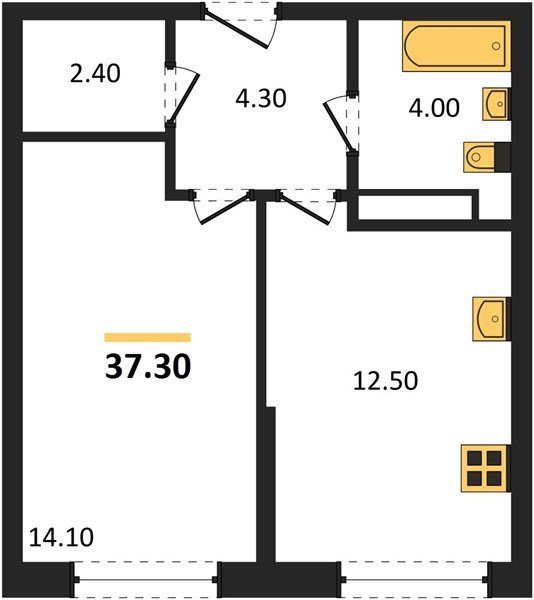 Фото №1: 1-комнатная квартира 37&nbsp;м², 13/16&nbsp;эт. - Краснодар, Прикубанский внутригородской округ, мкр. Догма Парк, ул. Марины Цветаевой, 34