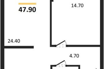 Фото №1: 1-комнатная квартира 47 м², 8/16 эт. - Краснодар, мкр. Догма Парк, ул. Марины Цветаевой, 34
