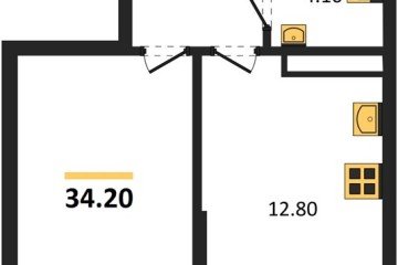 Фото №1: 1-комнатная квартира 34 м², 4/16 эт. - Краснодар, мкр. Догма Парк, ул. Марины Цветаевой, 34
