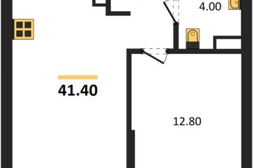 Фото №1: 1-комнатная квартира 41 м², 14/16 эт. - Краснодар, мкр. Догма Парк, ул. Марины Цветаевой, 34
