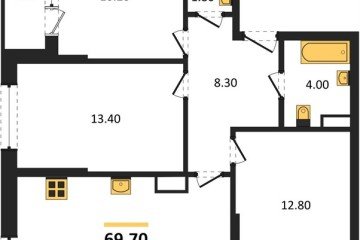 Фото №1: 3-комнатная квартира 69 м², 11/16 эт. - Краснодар, мкр. Догма Парк, ул. Марины Цветаевой, 34