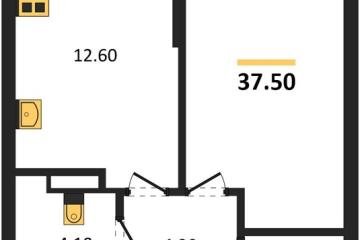 Фото №1: 1-комнатная квартира 37 м², 8/16 эт. - Краснодар, мкр. Догма Парк, ул. Марины Цветаевой, 33