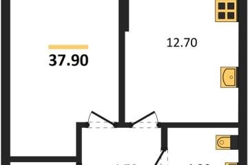 Фото №1: 1-комнатная квартира 37 м², 2/16 эт. - Краснодар, мкр. Догма Парк, ул. Марины Цветаевой, 33