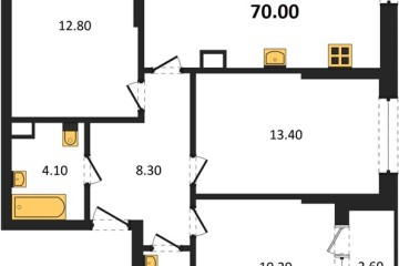 Фото №1: 3-комнатная квартира 70 м², 9/16 эт. - Краснодар, мкр. Догма Парк, ул. Марины Цветаевой, 33