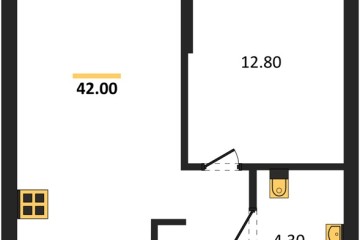 Фото №1: 1-комнатная квартира 42 м², 2/16 эт. - Краснодар, мкр. Догма Парк, ул. Марины Цветаевой, 35