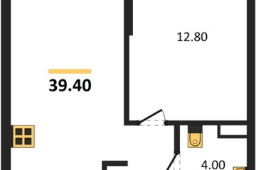 Фото №1: 1-комнатная квартира 39 м², 13/16 эт. - Краснодар, мкр. Догма Парк, ул. Марины Цветаевой, 35