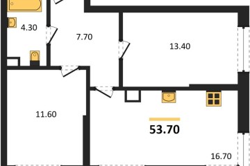 Фото №1: 2-комнатная квартира 53 м², 8/16 эт. - Краснодар, мкр. Догма Парк, ул. Марины Цветаевой, 35