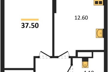 Фото №1: 1-комнатная квартира 37 м², 4/16 эт. - Краснодар, мкр. Догма Парк, ул. Марины Цветаевой, 35