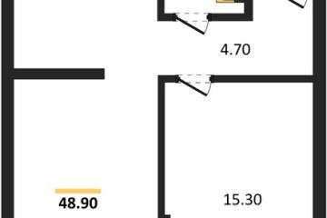 Фото №1: 1-комнатная квартира 47 м², 16/16 эт. - Краснодар, мкр. Догма Парк, ул. Марины Цветаевой, 35