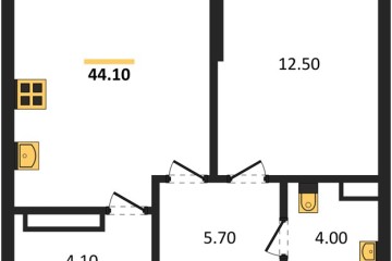 Фото №1: 1-комнатная квартира 44 м², 10/16 эт. - Краснодар, мкр. Догма Парк, ул. Марины Цветаевой, 35