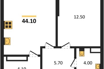 Фото №1: 1-комнатная квартира 44 м², 14/16 эт. - Краснодар, мкр. Догма Парк, ул. Марины Цветаевой, 35