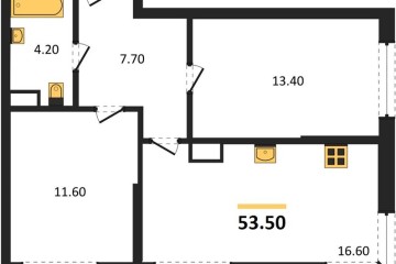 Фото №1: 2-комнатная квартира 53 м², 14/16 эт. - Краснодар, мкр. Догма Парк, ул. Марины Цветаевой, 35