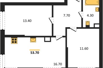 Фото №1: 2-комнатная квартира 53 м², 9/16 эт. - Краснодар, мкр. Догма Парк, ул. Марины Цветаевой, 36
