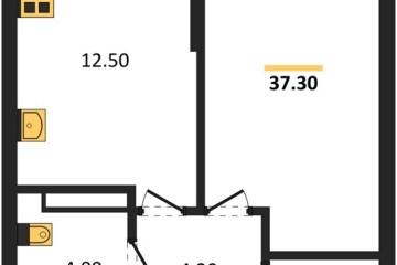 Фото №1: 1-комнатная квартира 37 м², 13/16 эт. - Краснодар, мкр. Догма Парк, ул. Марины Цветаевой, 36