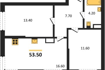 Фото №1: 2-комнатная квартира 53 м², 14/16 эт. - Краснодар, мкр. Догма Парк, ул. Марины Цветаевой, 36