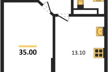 Фото №1: 1-комнатная квартира 35 м², 13/16 эт. - Краснодар, мкр. Догма Парк, ул. Марины Цветаевой, 36