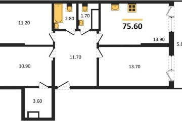 Фото №1: 3-комнатная квартира 75 м², 12/16 эт. - Краснодар, мкр. Догма Парк, ул. Марины Цветаевой, 36
