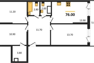 Фото №1: 3-комнатная квартира 76 м², 7/16 эт. - Краснодар, мкр. Догма Парк, ул. Марины Цветаевой, 36