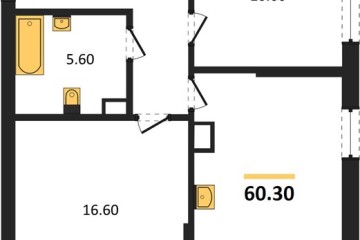 Фото №1: 2-комнатная квартира 60 м², 5/16 эт. - Краснодар, мкр. Догма Парк, ул. Марины Цветаевой, 36