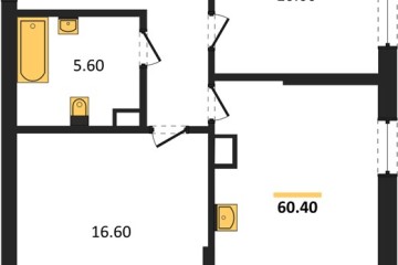Фото №1: 2-комнатная квартира 60 м², 8/16 эт. - Краснодар, мкр. Догма Парк, ул. Марины Цветаевой, 36