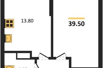 Фото №1: 1-комнатная квартира 39 м², 4/16 эт. - Краснодар, мкр. Догма Парк, ул. Марины Цветаевой, 36