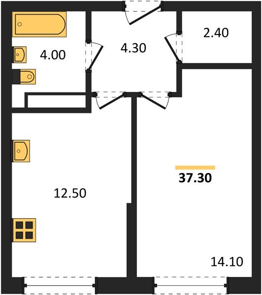 Фото №1: 1-комнатная квартира 37&nbsp;м², 10/16&nbsp;эт. - Краснодар, Прикубанский внутригородской округ, мкр. Догма Парк, ул. Марины Цветаевой, 36