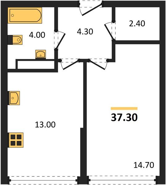 Фото №1: 1-комнатная квартира 37&nbsp;м², 16/16&nbsp;эт. - Краснодар, Прикубанский внутригородской округ, мкр. Догма Парк, ул. Марины Цветаевой, 36