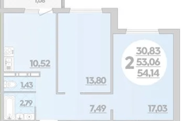 Фото №1: 2-комнатная квартира 54 м², 16/16 эт. - Краснодар, мкр. жилой комплекс Квартал № 6,