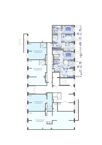 Фото №8: 2-комнатная квартира 73&nbsp;м², 1/12&nbsp;эт. - Тихорецк, мкр. ЖК Высочество, ул. Калинина, 114