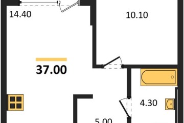 Фото №1: 1-комнатная квартира 37 м², 11/18 эт. - Краснодар, мкр. квартал Самолёт 7,