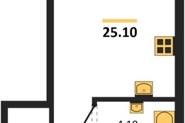 Фото №1: Студия 25&nbsp;м², 16/18&nbsp;эт. - Краснодар, мкр. квартал Самолёт 7, 