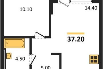 Фото №1: 1-комнатная квартира 37 м², 5/18 эт. - Краснодар, мкр. квартал Самолёт 7,