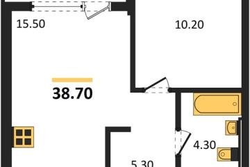 Фото №1: 1-комнатная квартира 38 м², 7/18 эт. - Краснодар, мкр. квартал Самолёт 7,