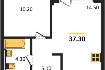 Фото №1: 1-комнатная квартира 37 м², 6/18 эт. - Краснодар, мкр. квартал Самолёт 7,
