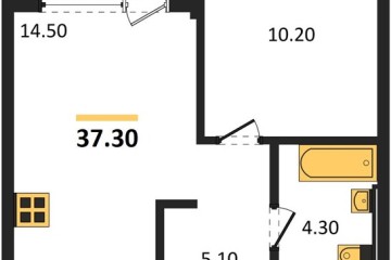 Фото №1: 1-комнатная квартира 37 м², 6/18 эт. - Краснодар, мкр. квартал Самолёт 7,