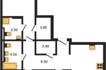 Фото №1: 3-комнатная квартира 85 м², 2/18 эт. - Краснодар, мкр. квартал Самолёт 7,